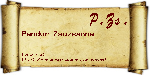 Pandur Zsuzsanna névjegykártya